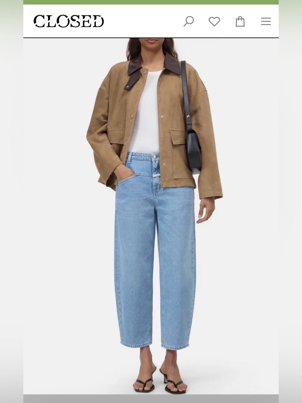 2/$60 Closed Denim 🇮🇹 Light Blue High-Rise Cropped tapered barrel wide